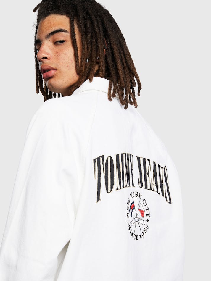 Tommy Jeans Modern Prep Men's Shirts White | vuA8fOjKXxOJ