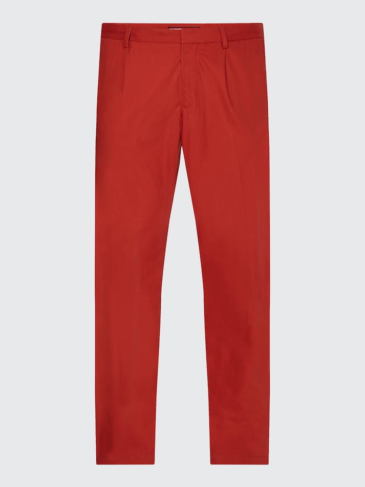 Tommy Hilfiger Modern Relaxed Fit Poplin Men's Chino Pants Red | B3a3pbsmakIc