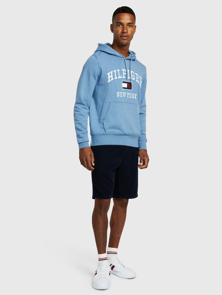 Tommy Hilfiger Modern Varsity Men's Hoodie Blue | dnoxIcofC53l