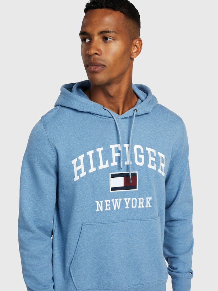 Tommy Hilfiger Modern Varsity Men's Hoodie Blue | dnoxIcofC53l