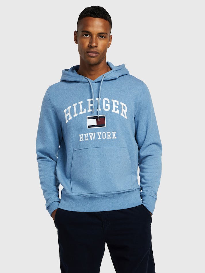 Tommy Hilfiger Modern Varsity Men\'s Hoodie Blue | dnoxIcofC53l