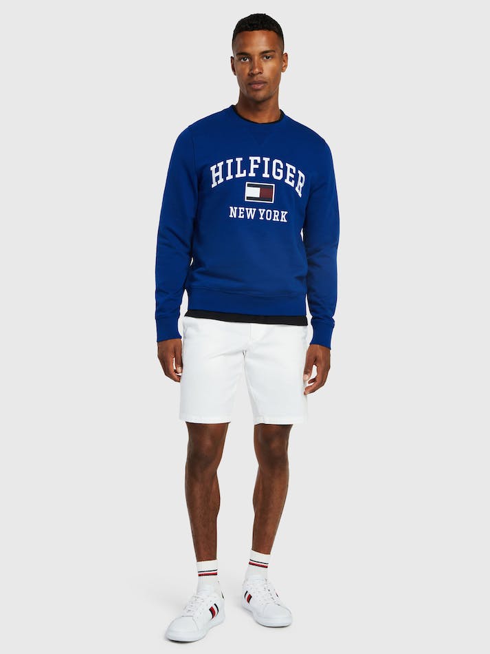 Tommy Hilfiger Modern Varsity Men's Sweatshirt Blue | la9sWSG2rgMx