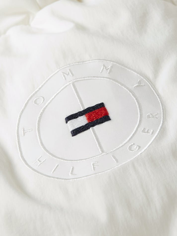 Tommy Hilfiger Monogram Down-Filled Women's Jackets White | dWBX9dFNace1