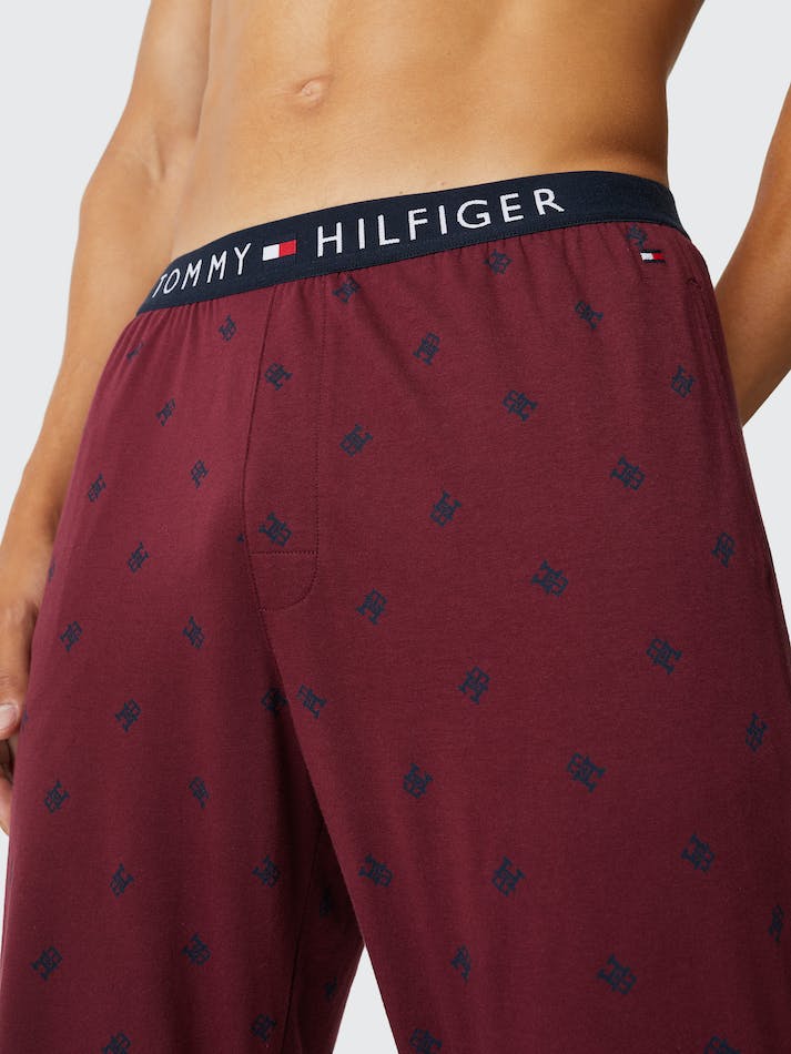 Tommy Hilfiger Monogram Jersey Pyjama Men's Loungewear Red | Pl3PQAElt5cB