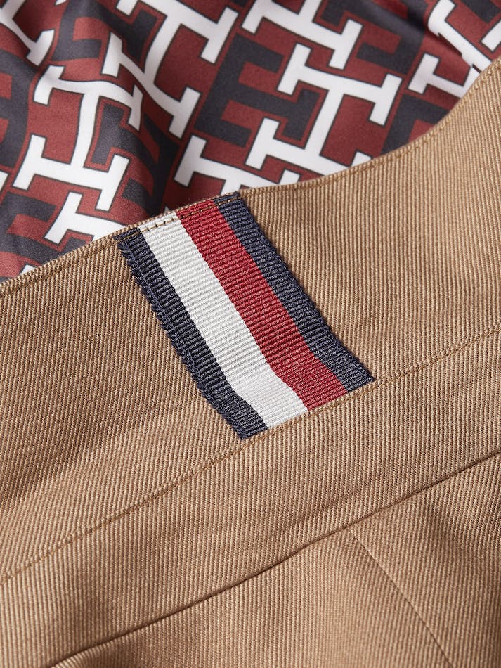 Tommy Hilfiger Monogram Single-Breasted Women's Blazers Khaki | nmo26y9ZFGV4