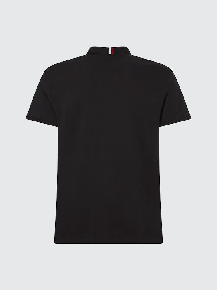 Tommy Hilfiger Monogram Tape Regular Men's Polo Shirts Black | DhXK4bvPAhSP