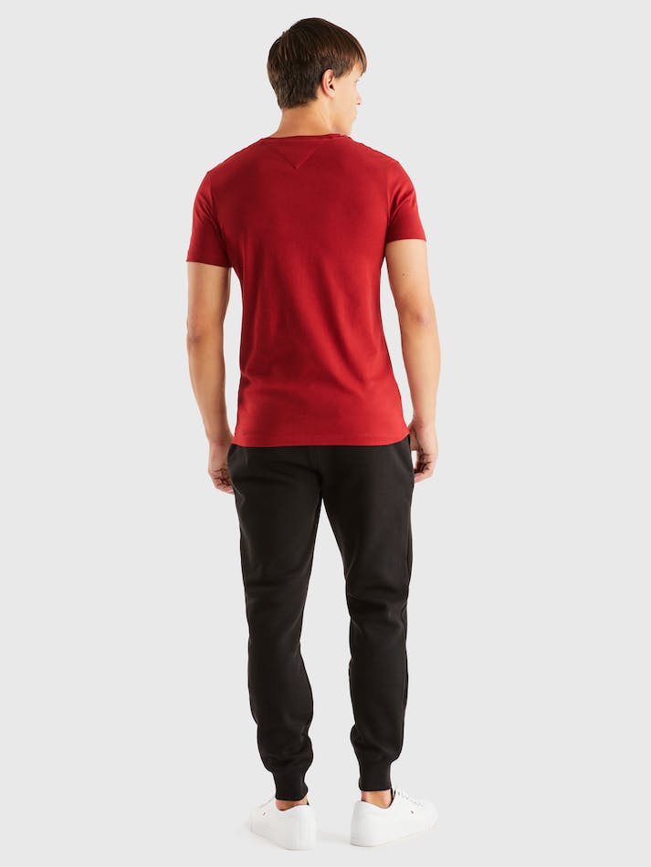 Tommy Hilfiger NYC Logo Slim Fit Men's T Shirts Red | Ru2rPK0k3i4c