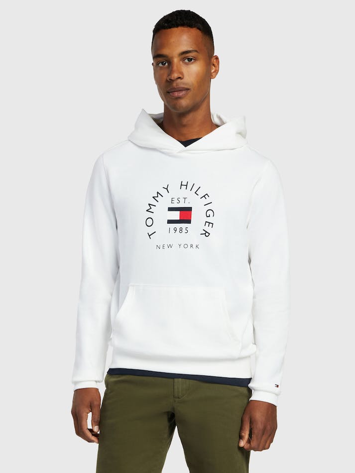 Tommy Hilfiger New York Men\'s Hoodie White | LcrZdMhdDBWB