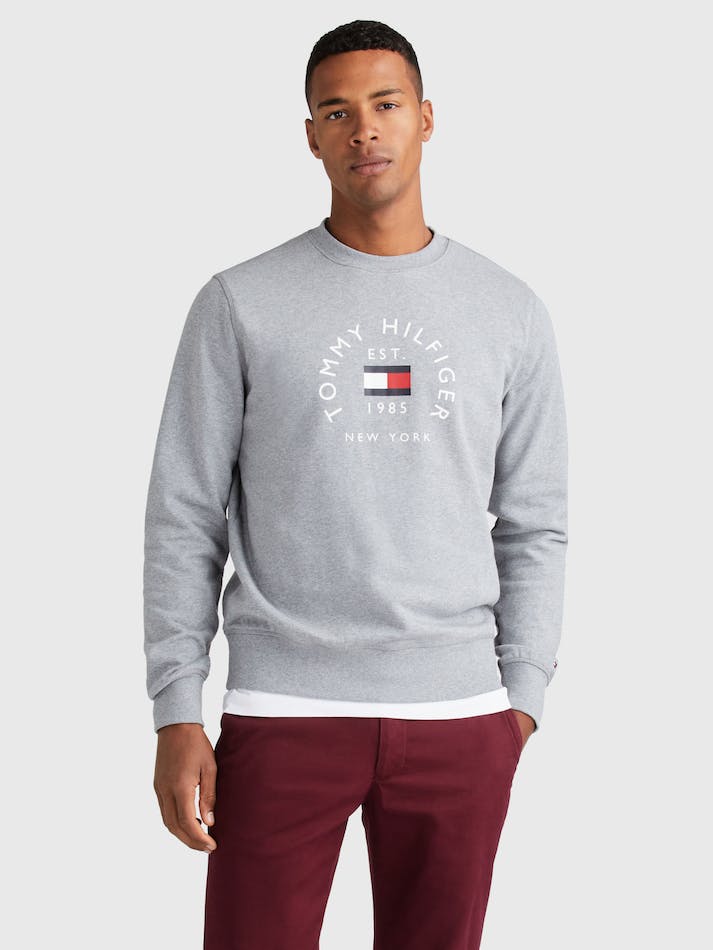 Tommy Hilfiger New York Men\'s Sweatshirt Hth Spk Dark Gry | icGQwepVaGsO