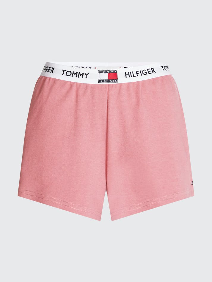 Tommy Hilfiger Organic Cotton Flag Women's Shorts Pink | wUrbvWIXU2km