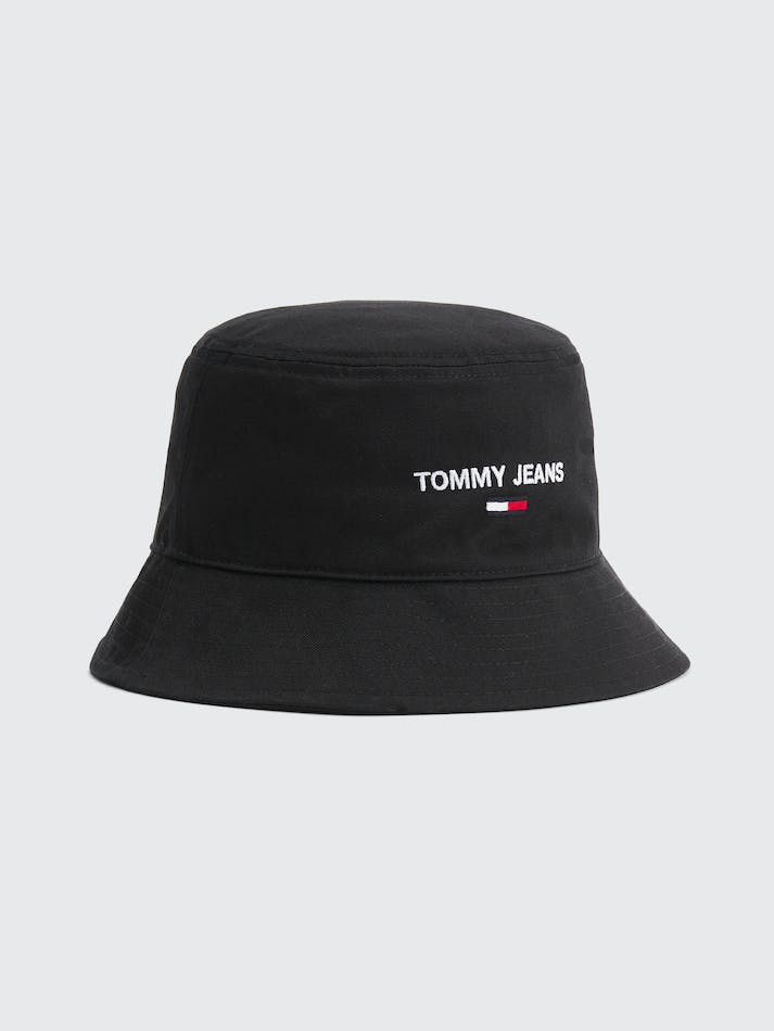 Tommy Hilfiger Organic Cotton Logo Bucket Women\'s Hats Black | zFF8aE3jzBTn