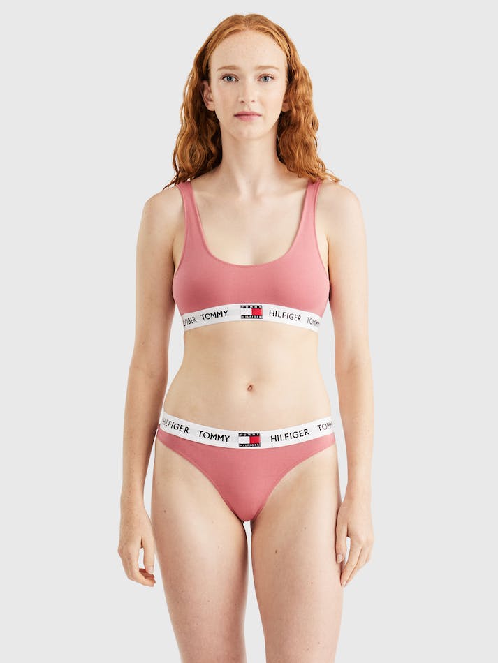 Tommy Hilfiger Organic Cotton Logo Women's Lingerie Pink | cJ1fdbku09Vo