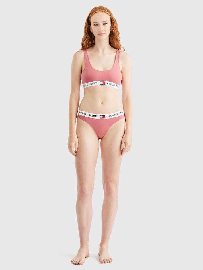 Tommy Hilfiger Organic Cotton Logo Women's Lingerie Pink | cJ1fdbku09Vo