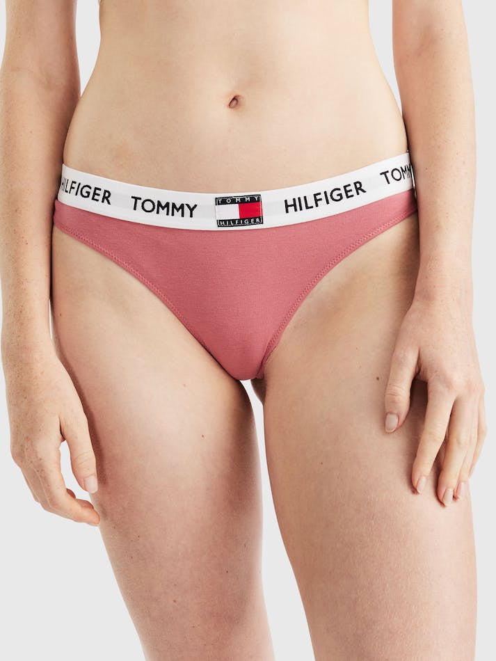 Tommy Hilfiger Organic Cotton Logo Women's Lingerie Pink | cJ1fdbku09Vo