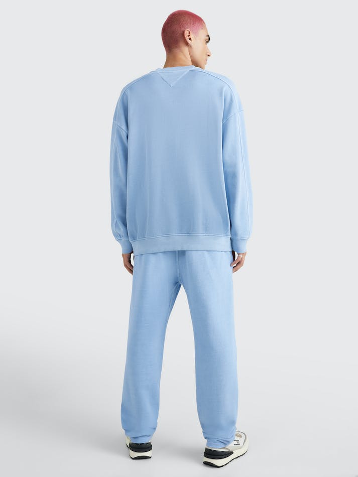 Tommy Jeans Oversized Organic Cotton Men's Sweatshirt Blue | 7opHMXSUqPbX