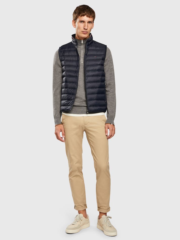 Tommy Hilfiger Packable Down Men's Vest Blue | bEPHkZA2dyf4