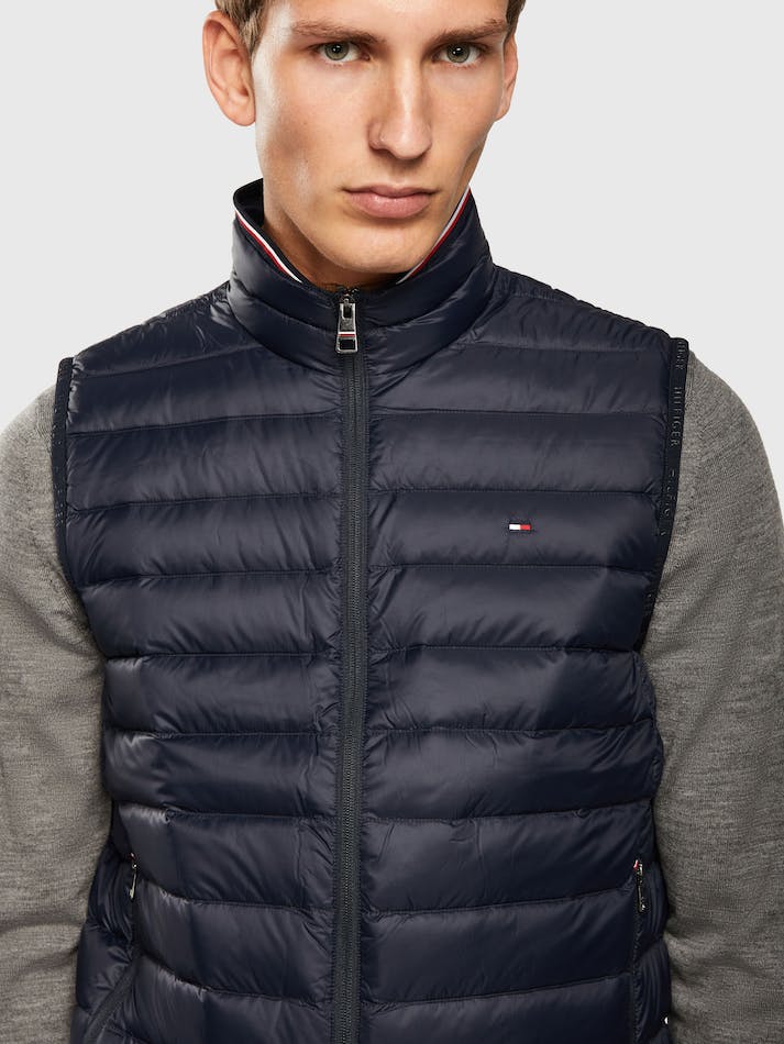 Tommy Hilfiger Packable Down Men's Vest Blue | bEPHkZA2dyf4