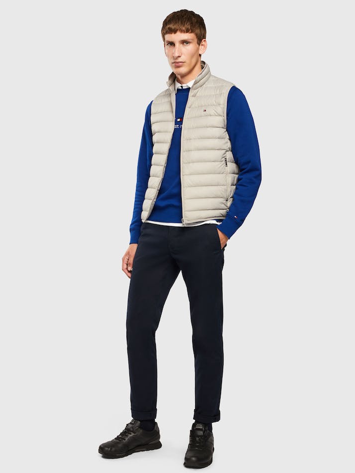 Tommy Hilfiger Packable Down Men's Vest Grey | CDfMwG3q1dz4