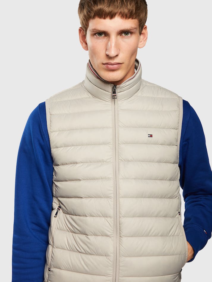 Tommy Hilfiger Packable Down Men's Vest Grey | CDfMwG3q1dz4