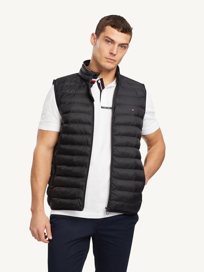 Tommy Hilfiger Packable Quilted Men\'s Vest Black | RtpUCVJEV1TE