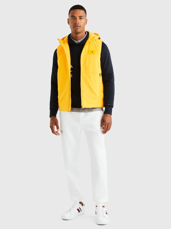 Tommy Hilfiger Padded Hooded Men's Vest Solstice | IkQTcKUpvxaN