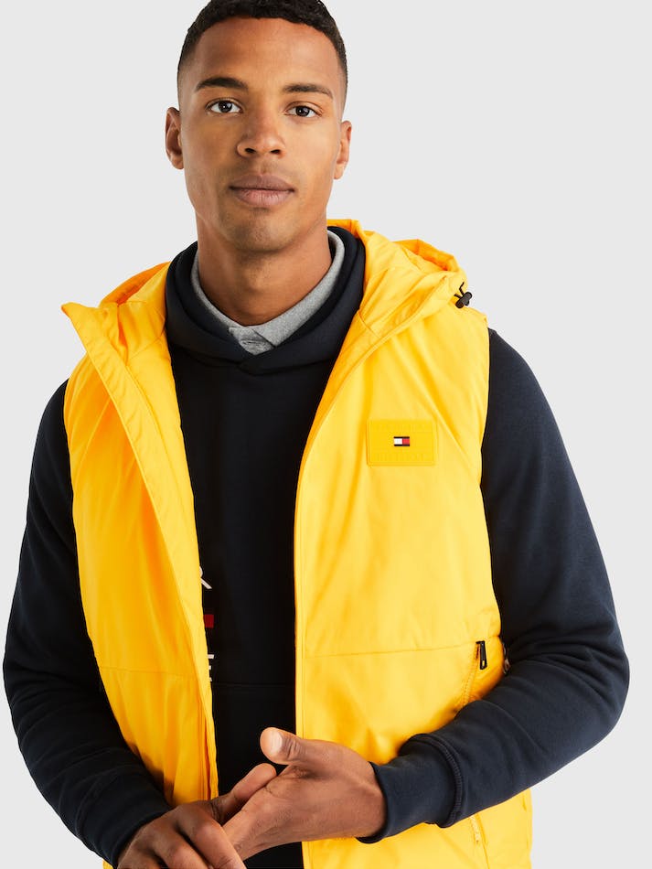 Tommy Hilfiger Padded Hooded Men's Vest Solstice | IkQTcKUpvxaN