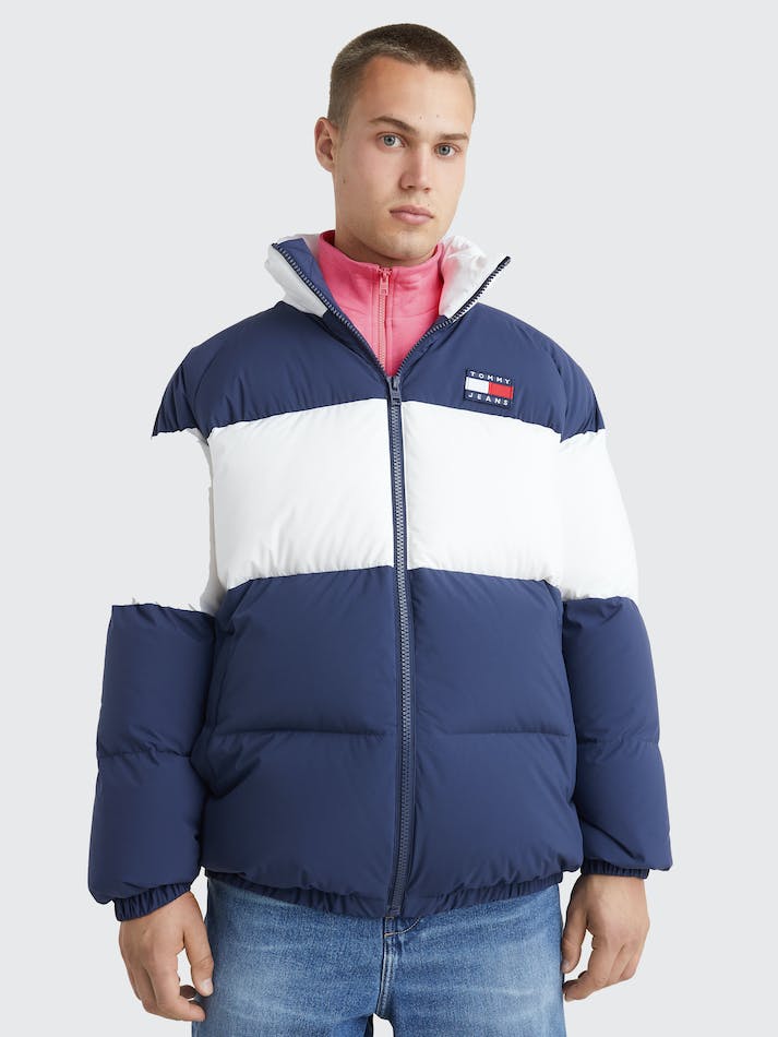 Tommy Jeans Padded Oversized Puffer Men's Jackets Navy | Sjf0MNA83iH7