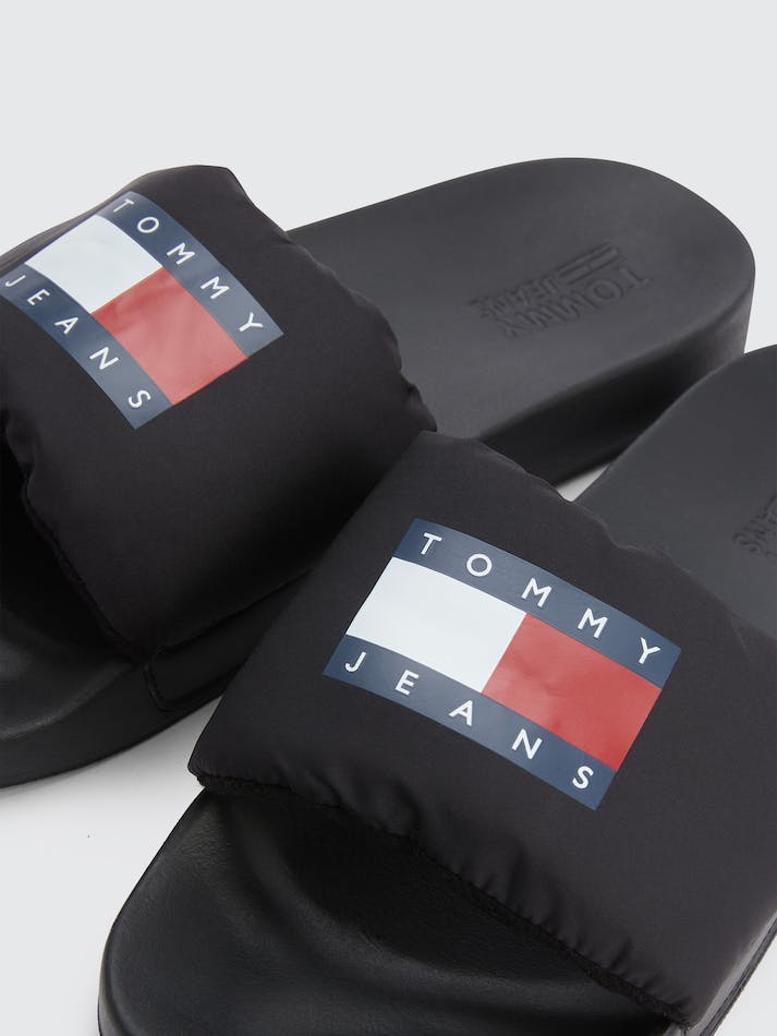 Tommy Hilfiger Padded Pool Men's Slides Black | 0UYCYKar5MyK