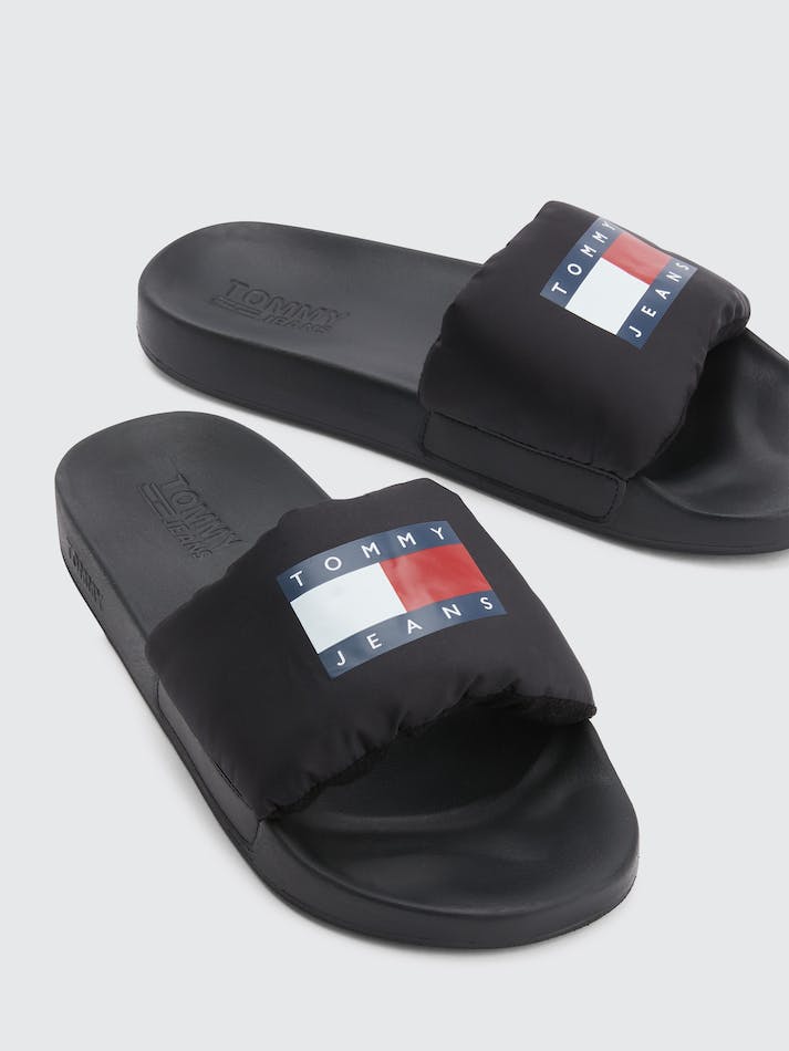 Tommy Hilfiger Padded Pool Men's Slides Black | 0UYCYKar5MyK