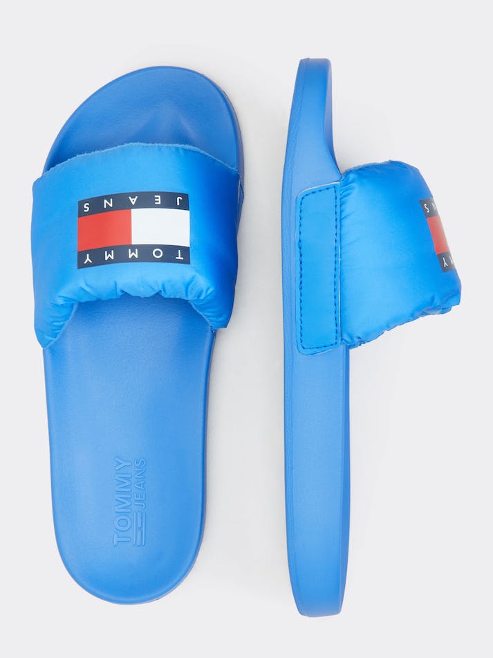 Tommy Hilfiger Padded Pool Men's Slides Blue | 3Dt1ACi3RoQq