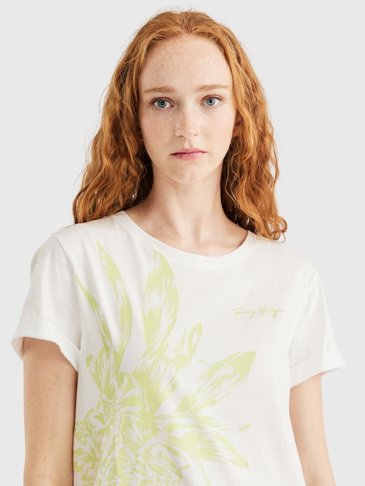 Tommy Hilfiger Pineapple Print Women's Tops White | 3lQkvoIGU56Y