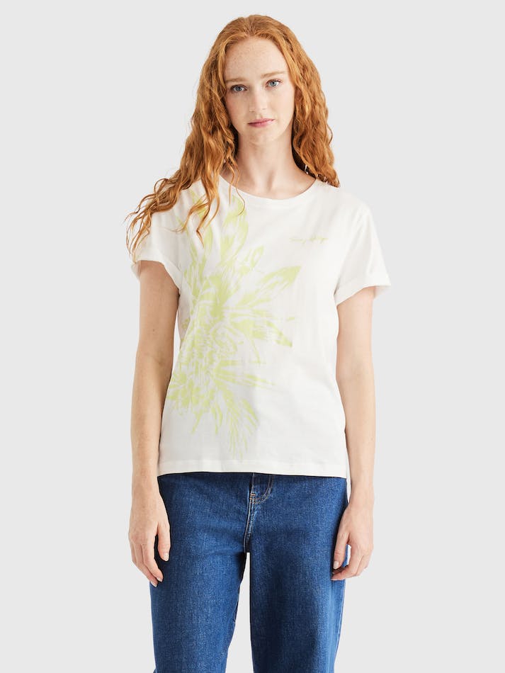 Tommy Hilfiger Pineapple Print Women\'s Tops White | 3lQkvoIGU56Y