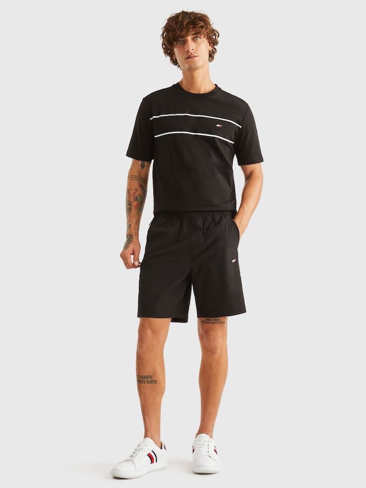 Tommy Hilfiger Piping Training Men's Shorts Black | IImZ012Ydaqd