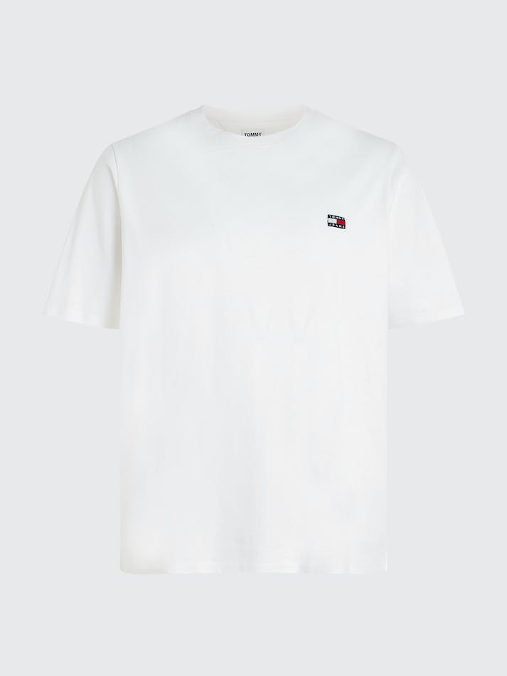 Tommy Jeans Plus Badge Classic Fit Men's T Shirts White | 2zGkeg4of10O