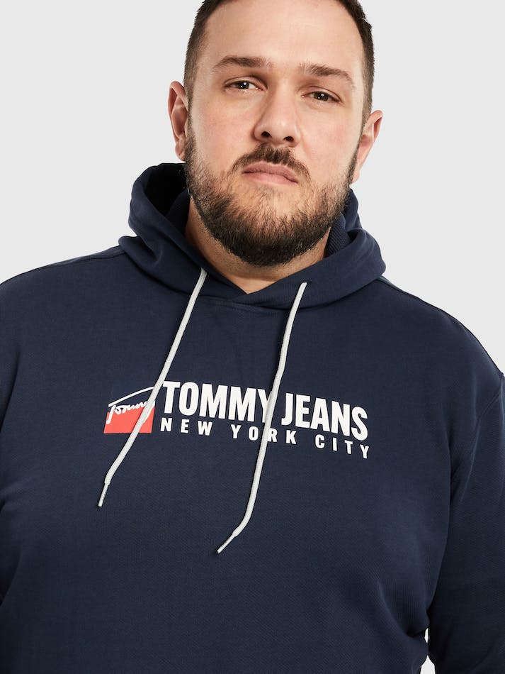 Tommy Jeans Plus Entry Athletics Men's Hoodie Navy | eojyWZ1STnHN