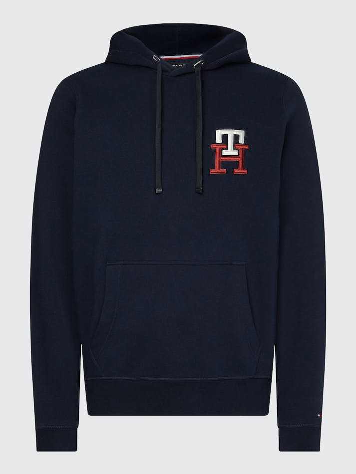 Tommy Hilfiger Plus Essential Monogram Men's Hoodie Blue | 3RjVE3b6e5sl