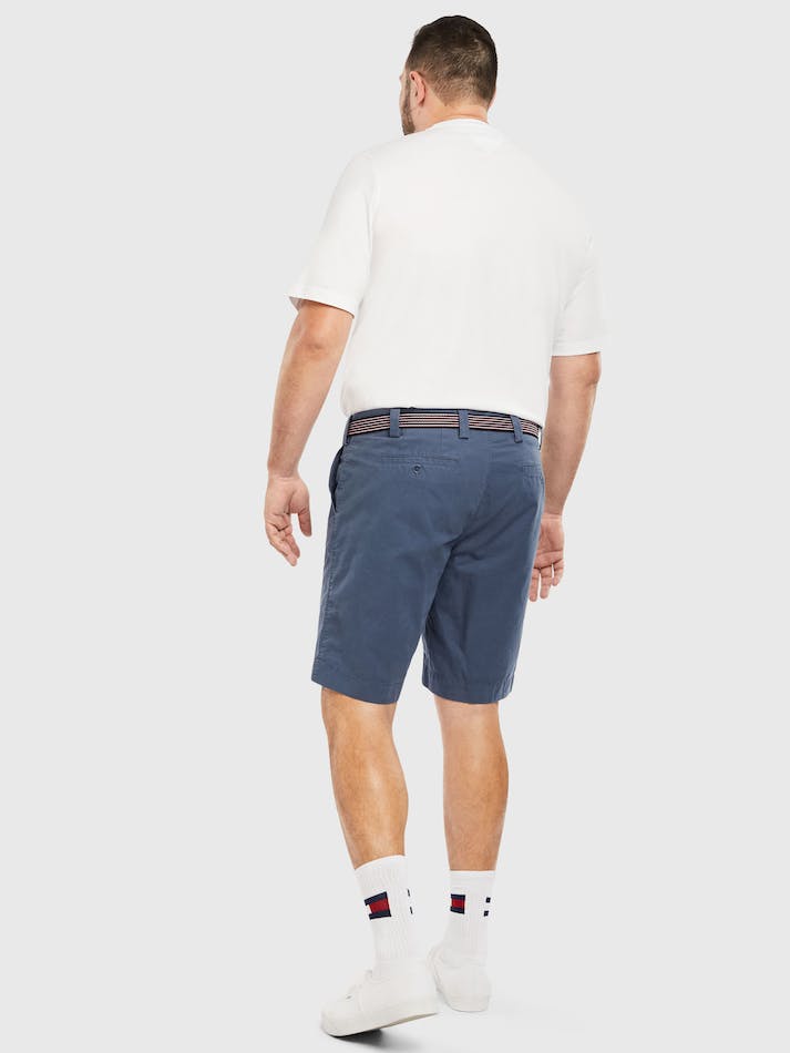 Tommy Hilfiger Plus Harlem Relaxed Belted Men's Shorts Indigo | VYdfZLuAdNZ6