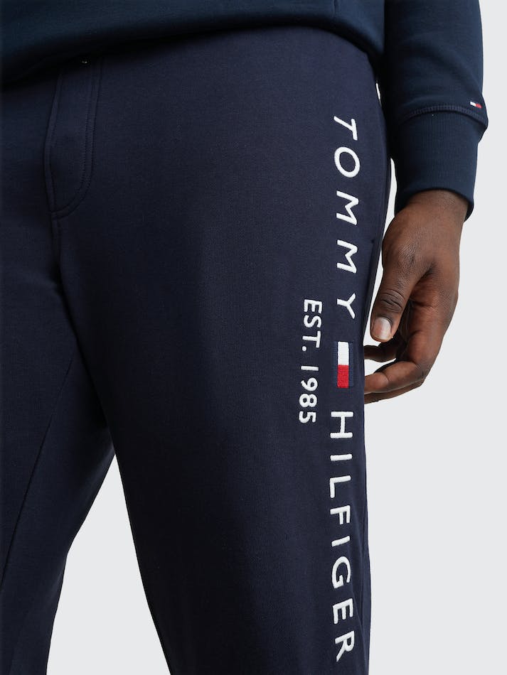 Tommy Hilfiger Plus Logo Leg Men's Jogger Blue | JxH3jPOODvLO