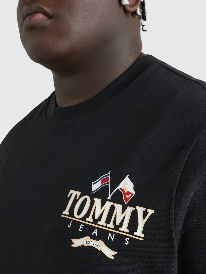 Tommy Jeans Plus Modern Logo Men's T Shirts Black | 6kOsOAjHJbJd