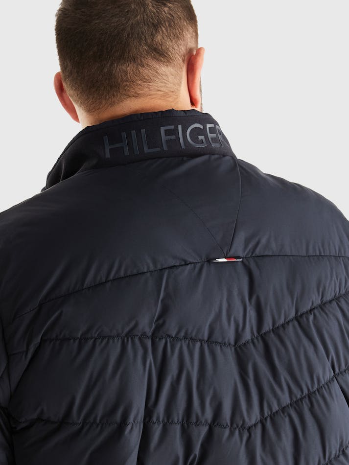 Tommy Hilfiger Plus Quilted Bomber Men's Jackets Blue | RxokgPMvoKbA