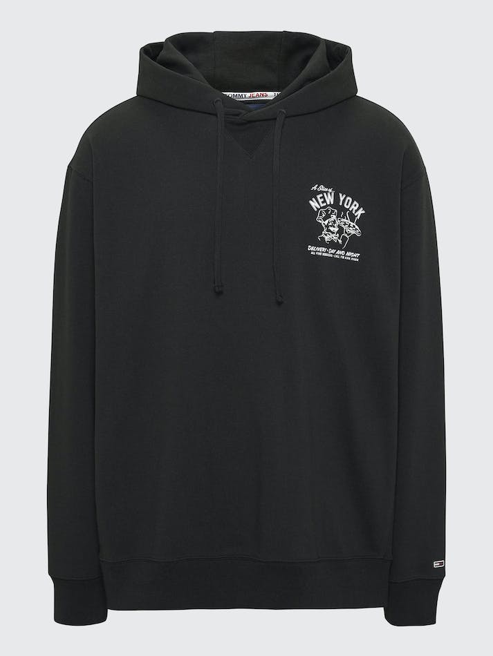 Tommy Jeans Plus Relaxed Logo Men's Hoodie Black | xIhHzDy2aHAV