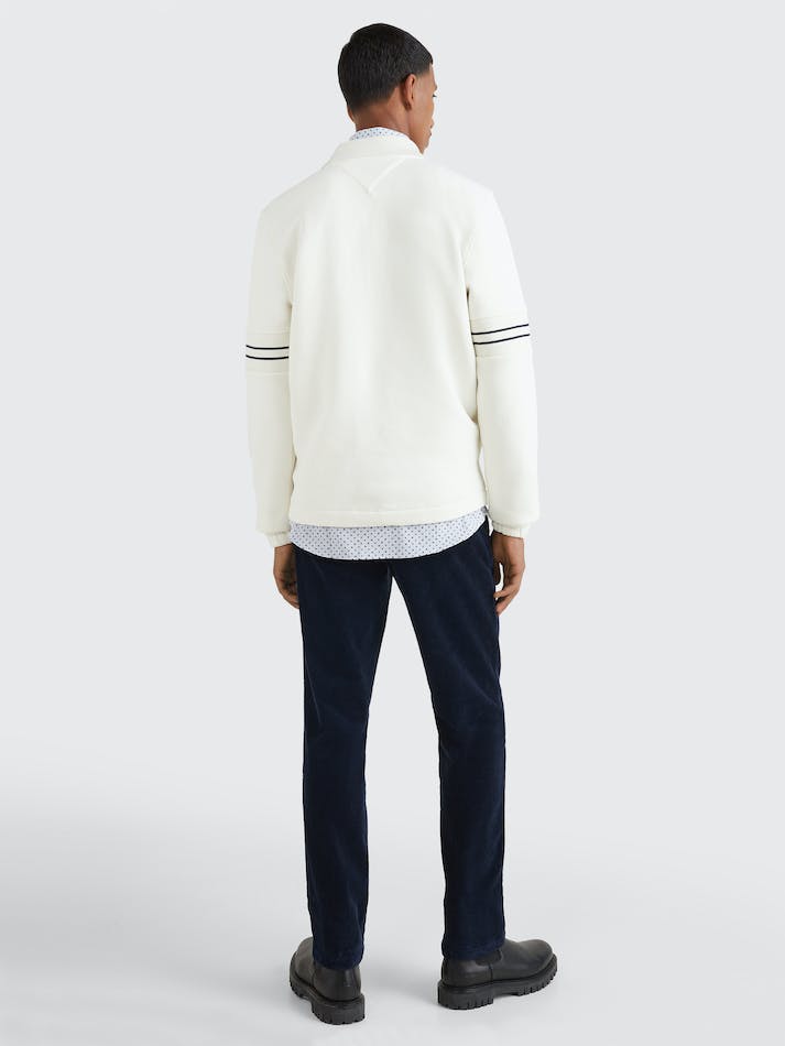 Tommy Hilfiger Popover Half-Zip Flex Fleece Men's Sweatshirt White | 4iC5cKkUhULR