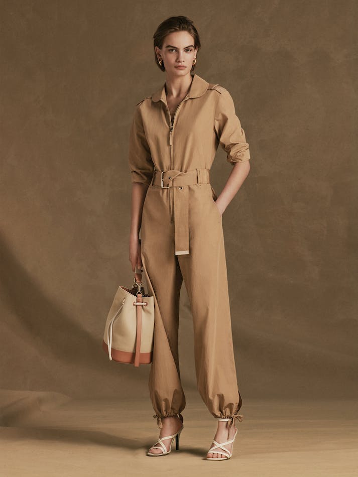 Tommy Hilfiger Prep Belted Women's Jumpsuit Desert | zZGPsTO52Mo9