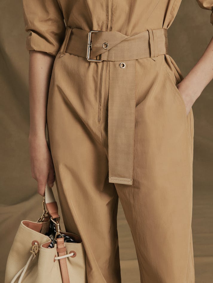 Tommy Hilfiger Prep Belted Women's Jumpsuit Desert | zZGPsTO52Mo9