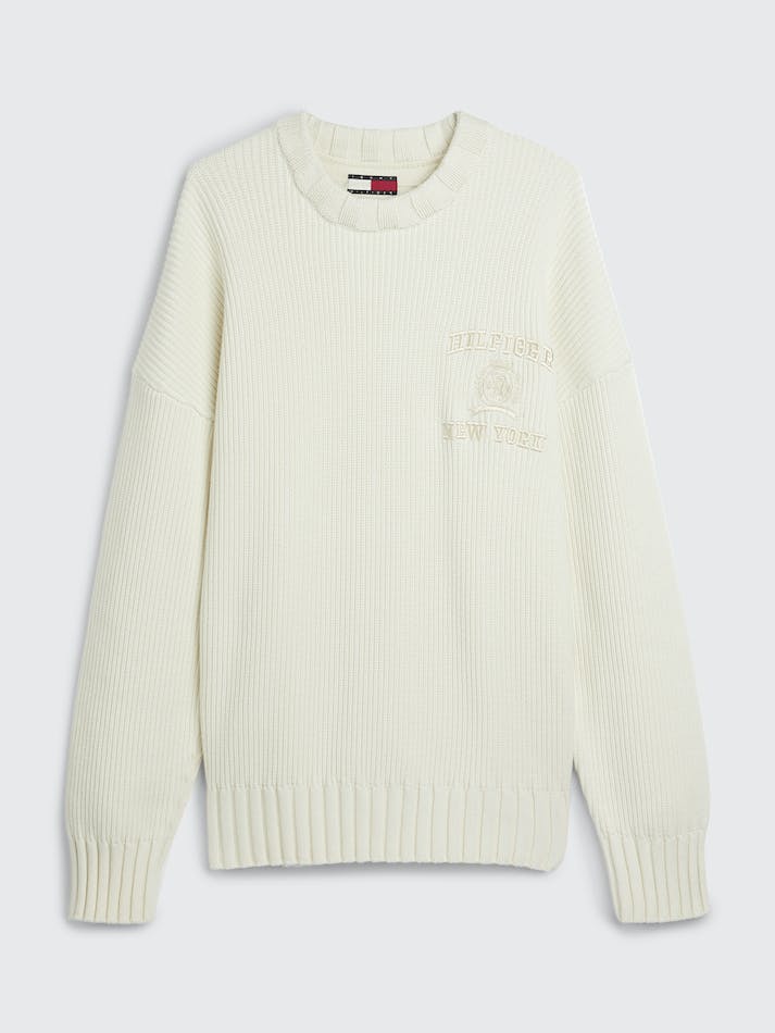 Tommy Hilfiger Prep Crest Men's Sweatshirts White | VnUme0g8TvKi