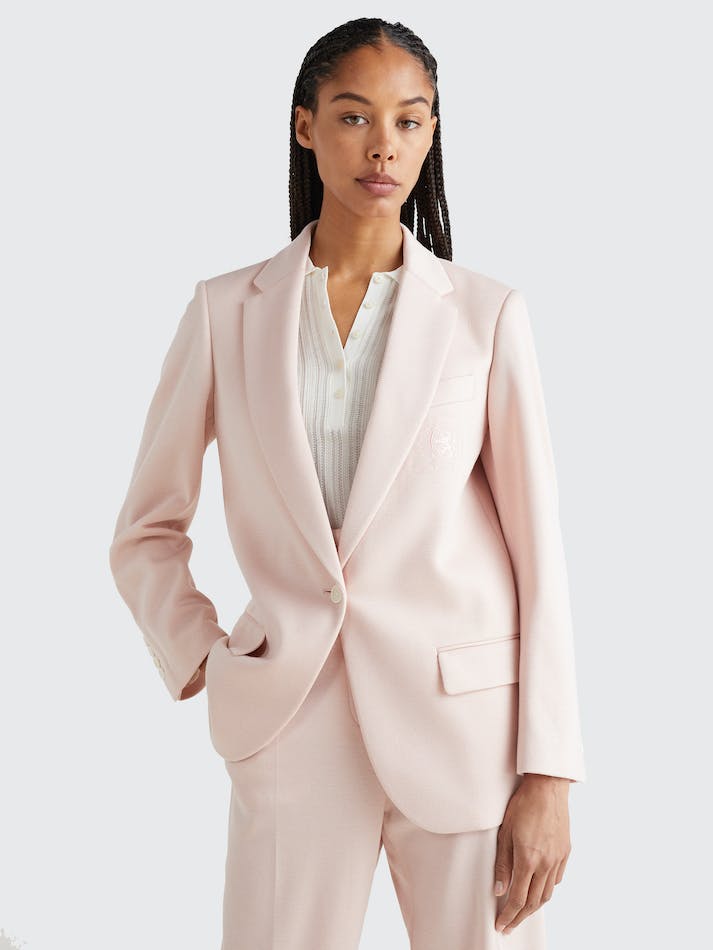 Tommy Hilfiger Prep Crest Tailored Women's Blazers Pink | jOvwcMJPlLZH