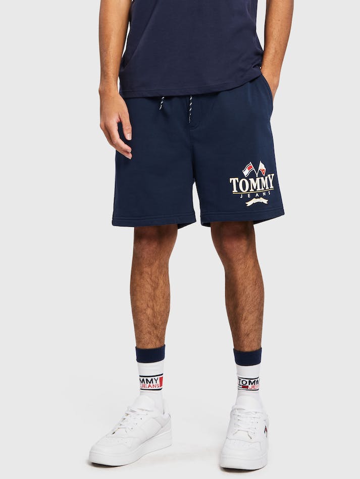 Tommy Jeans Prep Logo Men\'s Shorts Navy | 64jhV7Sy38lg