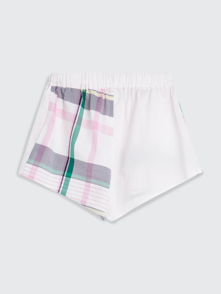 Tommy Hilfiger Prep Madras Check Crest Seersucker Women's Shorts Light Pink | iNt40uZG0s7W