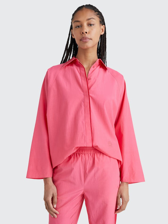 Tommy Hilfiger Prep Relaxed Fit Explorer Women's Shirts Pink | VyMOb8uDKXbk