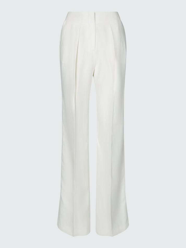 Tommy Hilfiger Prep Wide Leg Tailored Women's Trousers White | 4SdyjHOjzLAK